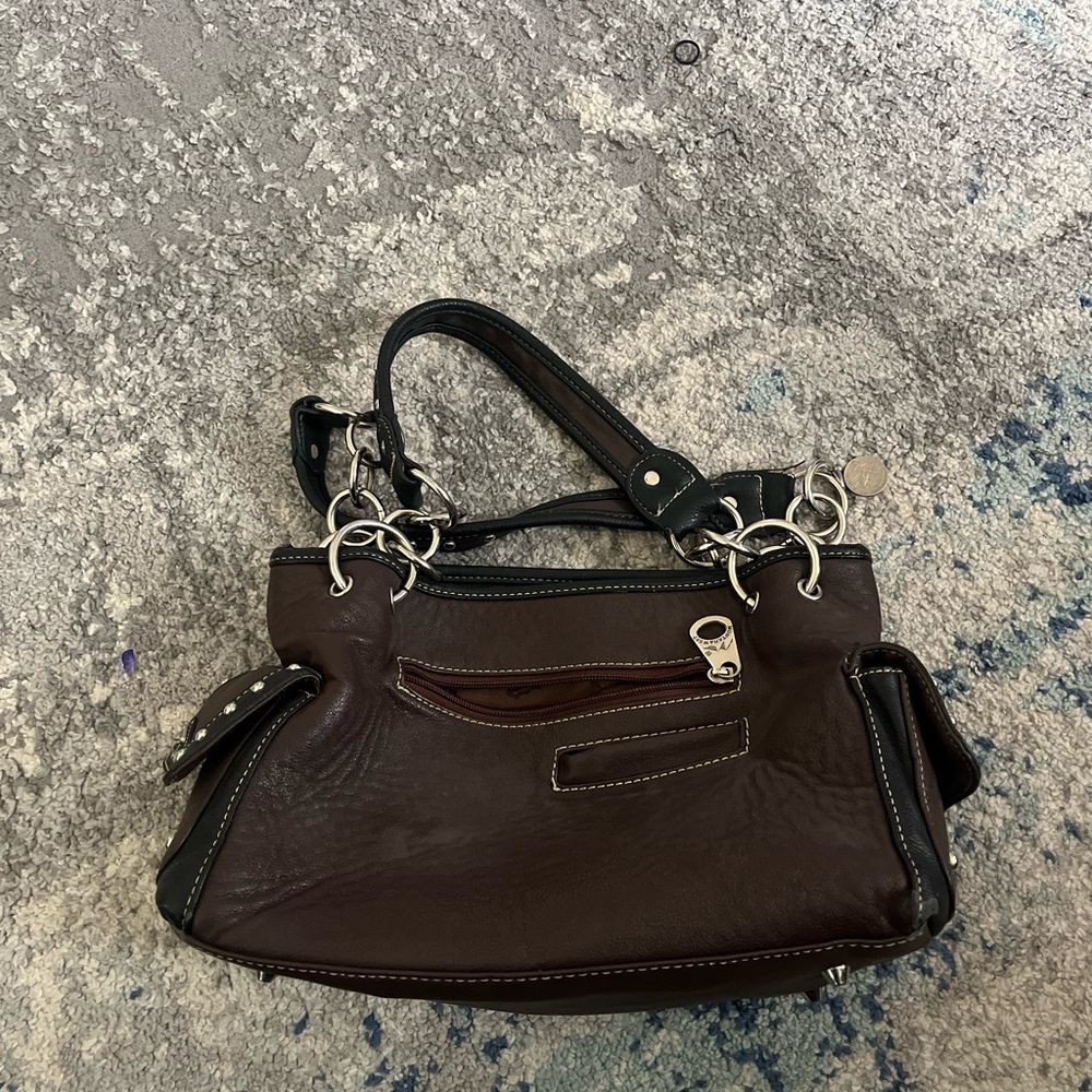 Elegant Brown Leather Handbag